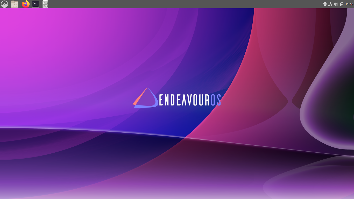 「Cinnamon 共通事項」-「EndeavourOS 2021.04.17 Cinnamon」「パネル位置変更後」