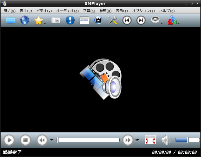 「LXDE FreeBSD 14.0」-「SMPlayer」「起動直後」