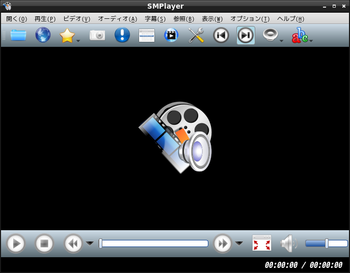 「LXDE FreeBSD 14.1」-「SMPlayer」「起動直後」