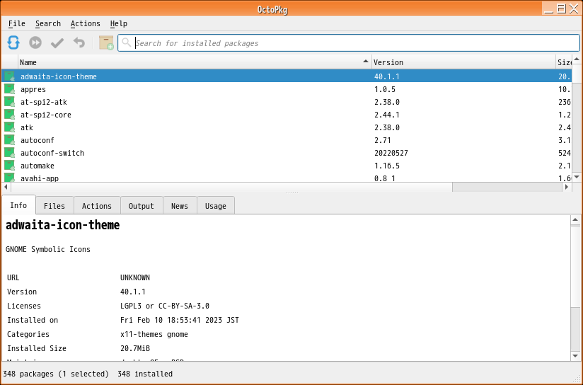 「PekWM FreeBSD 12.4」-「OctoPkg」「起動直後」