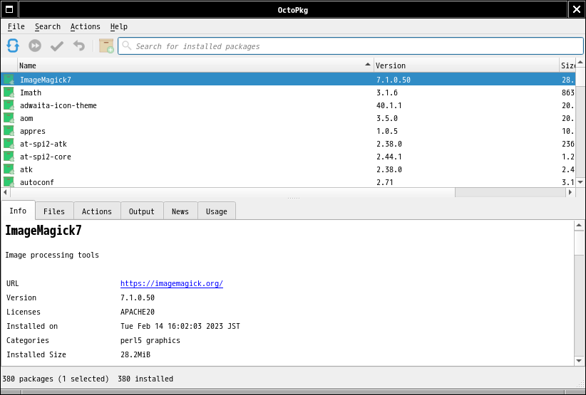 「Window Maker FreeBSD 12.4」-「OctoPkg」「起動直後」