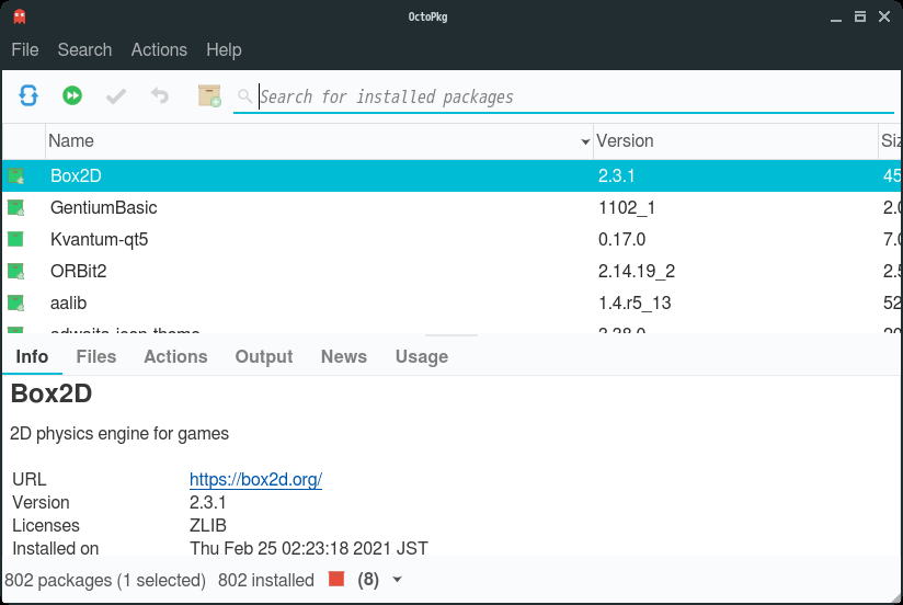 「NomadBSD 1.4」-「OctoPkg」「起動直後」