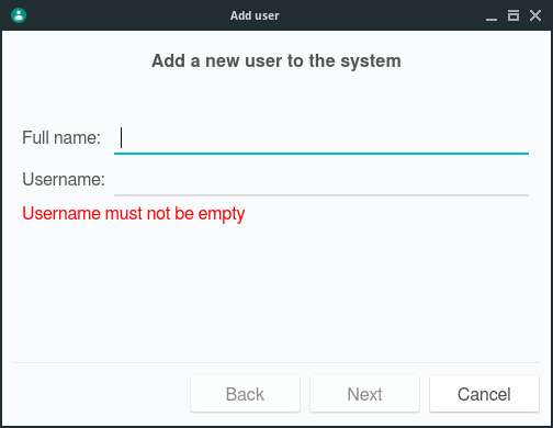 「NomadBSD 131R」-「Add a new user to the system」