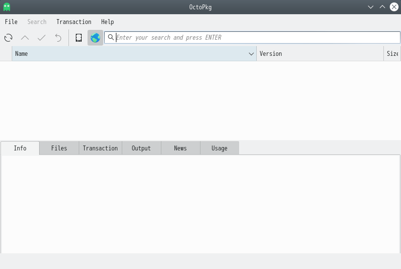 「FuryBSD 12.1 KDE」-「Octopkg」「起動直後」