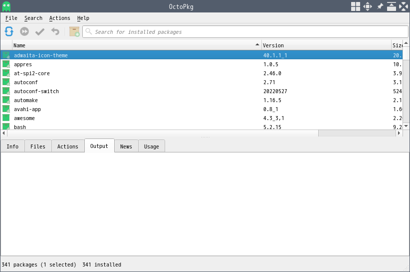 「awesome FreeBSD 13.2」-「OctoPkg」「起動直後」