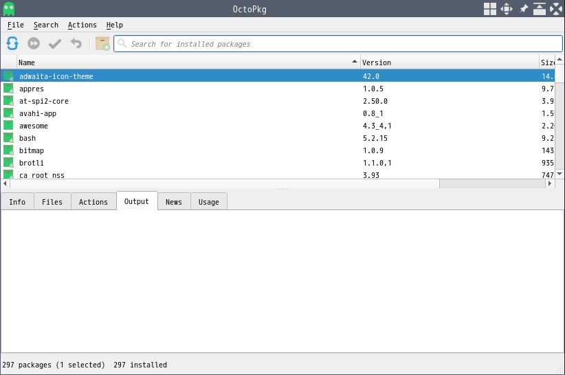 「awesome FreeBSD 14.0」-「OctoPkg」「起動直後」