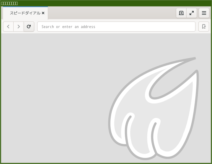 「herbstluftwm FreeBSD 13.2」-「Midori」「起動直後」