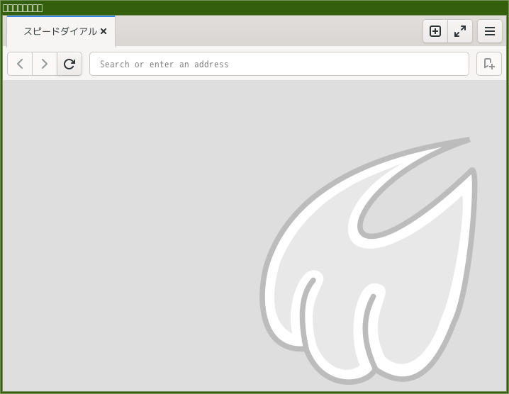 「herbstluftwm FreeBSD 14.0」-「Midori」「起動直後」