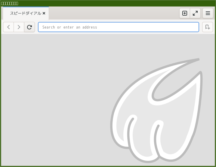 「herbstluftwm FreeBSD 13.3」-「Midori」「起動直後」