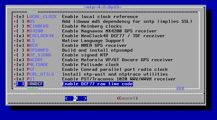 クリックでオリジナルのサイズで開きます 「FreeBSD 13.0 RELEASE」-「/usr/ports/net/ntp」「make config ③」