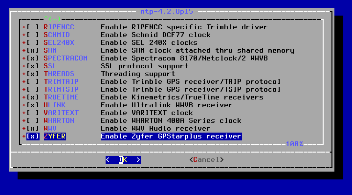 クリックでオリジナルのサイズで開きます 「FreeBSD 13.0 RELEASE」-「/usr/ports/net/ntp」「make config ⑤」