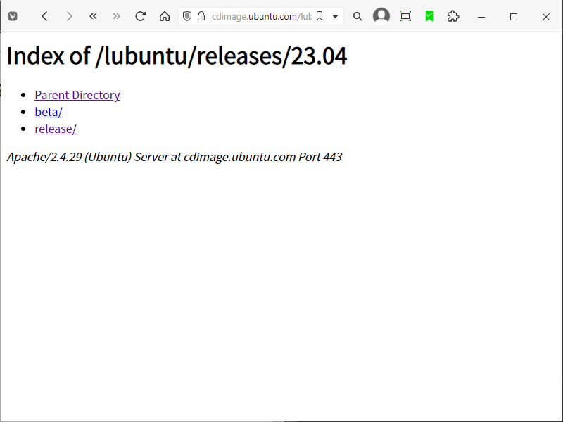 「Lubuntu」-「Index of /lubuntu/releases/23.04」