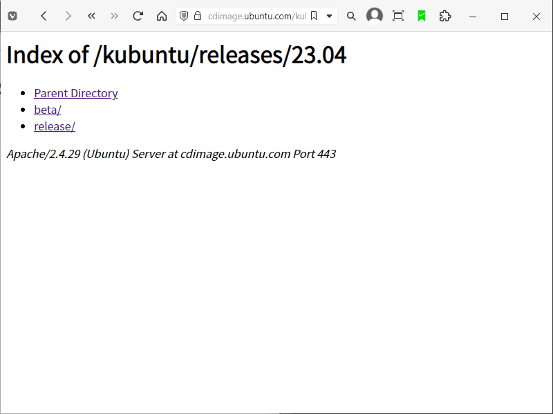 「Kubuntu」-「Index of /kubuntu/releases/23.04」