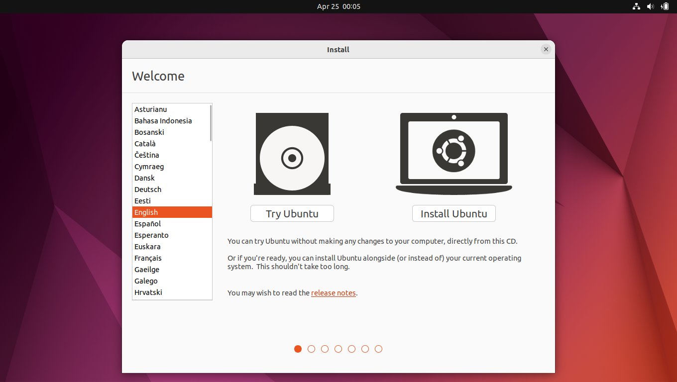 「Ubuntu 22.04」-「インストール」「ようこそ」