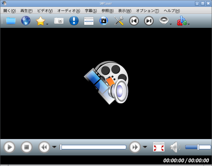 「Ubuntu 22.10 Openbox」-「SMPlayer」「起動直後」