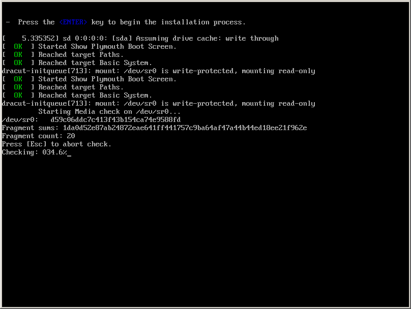 「CentOS 7.1」-「Boot」「起動中」