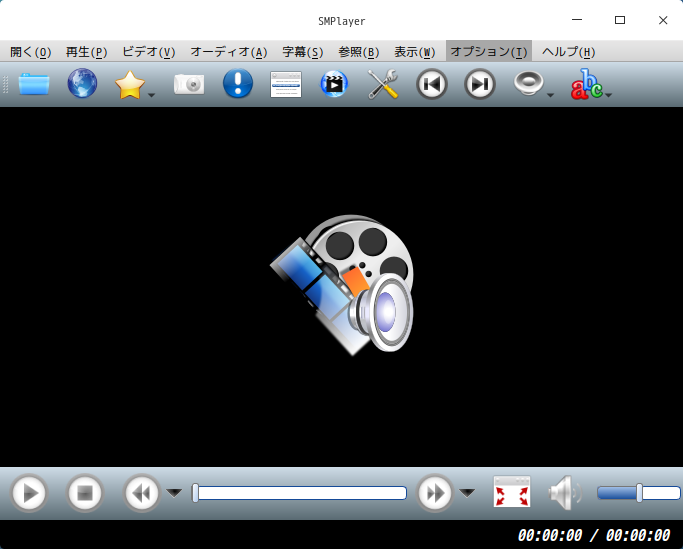 「Fedora 34 deepin」-「SMPlayer」「起動直後」