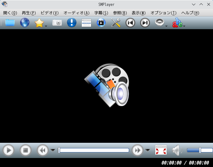 「Fedora 36 KDE」-「SMPlayer」「起動直後」
