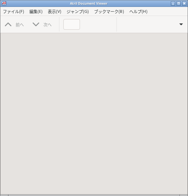 「Fedora 37 LXQt」-「Atril」「起動直後」