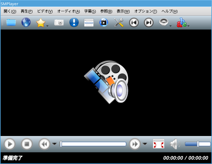 「Fedora 38 i3wm」-「SMPlayer」「起動直後」