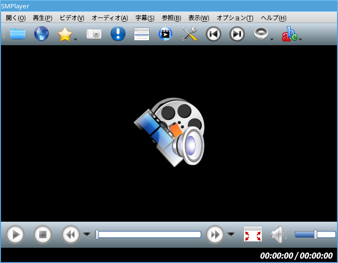 「Fedora 39 i3wm」-「SMPlayer」「起動直後」