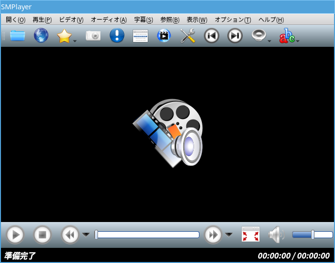 「Fedora 40 i3wm」-「SMPlayer」「起動直後」