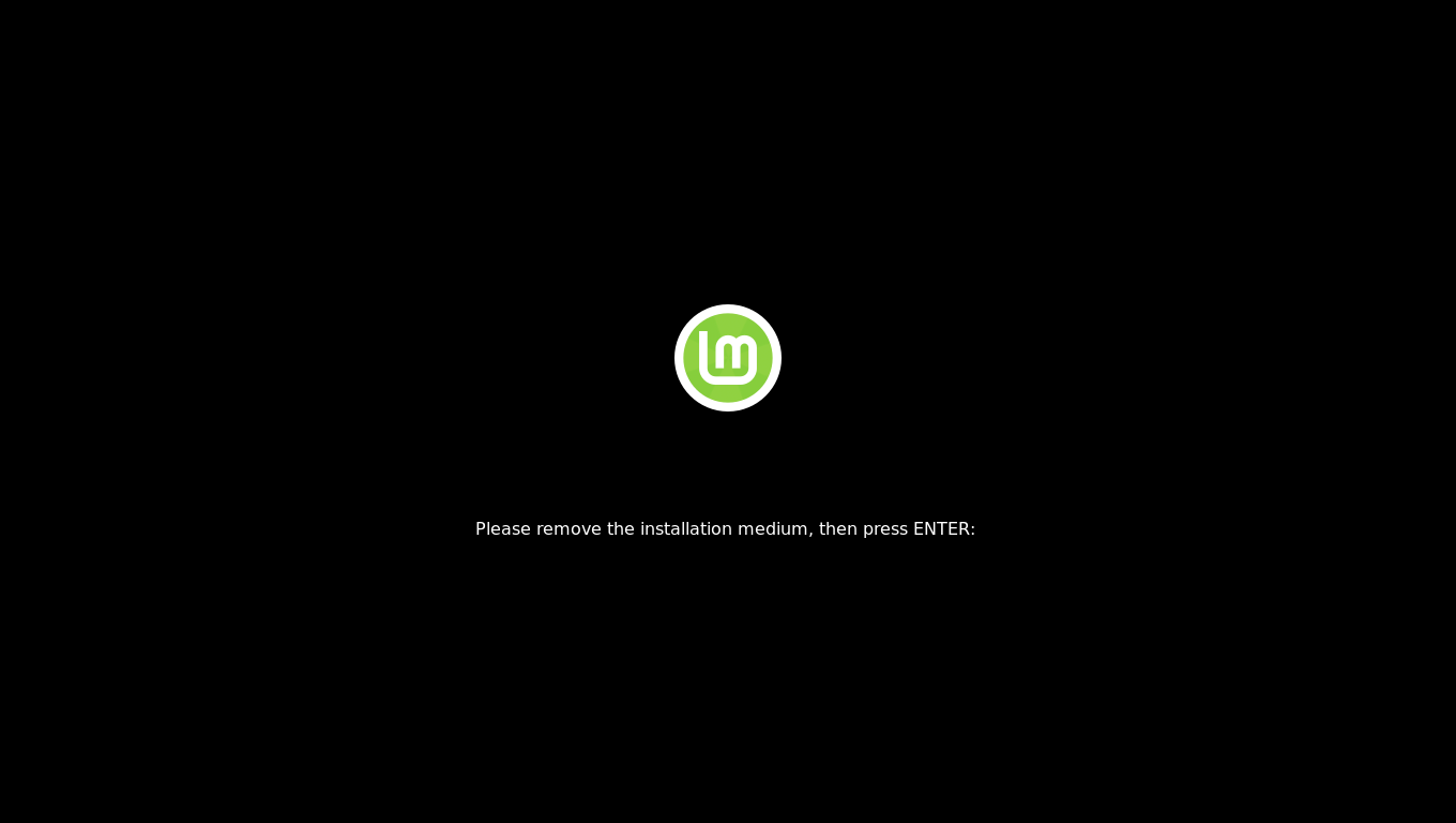 「Mint 20」-「インストールメディア取り出し」