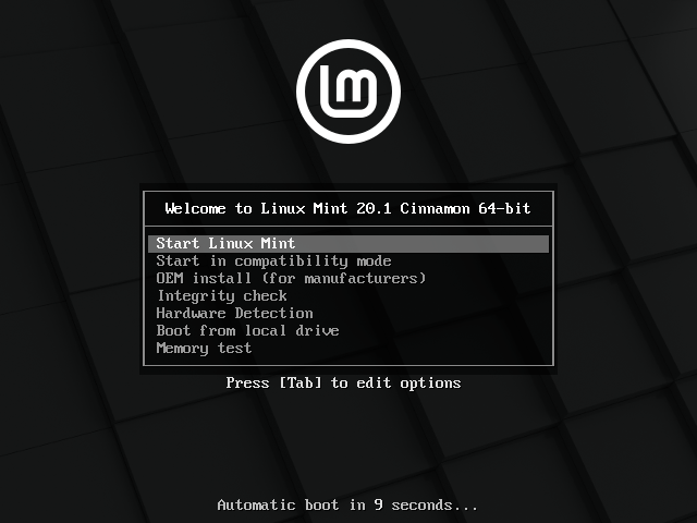 「Mint 20.1」-「boot」
