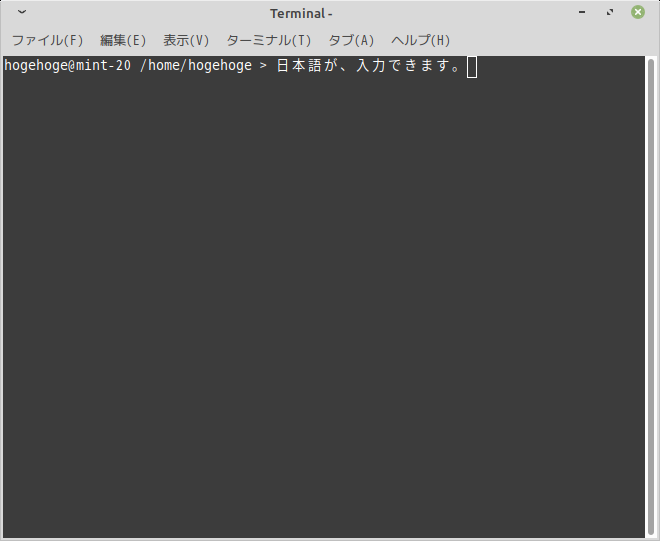 「Mint 20.1 XFCE」-「日本語入力確認」