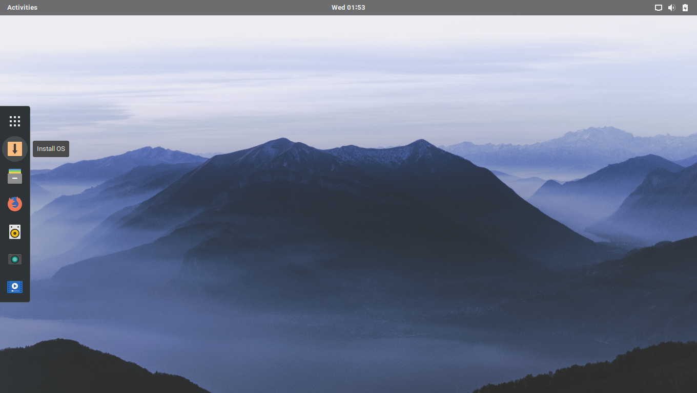 「Solus 4.0 GNOME」-「インストール」-「起動」