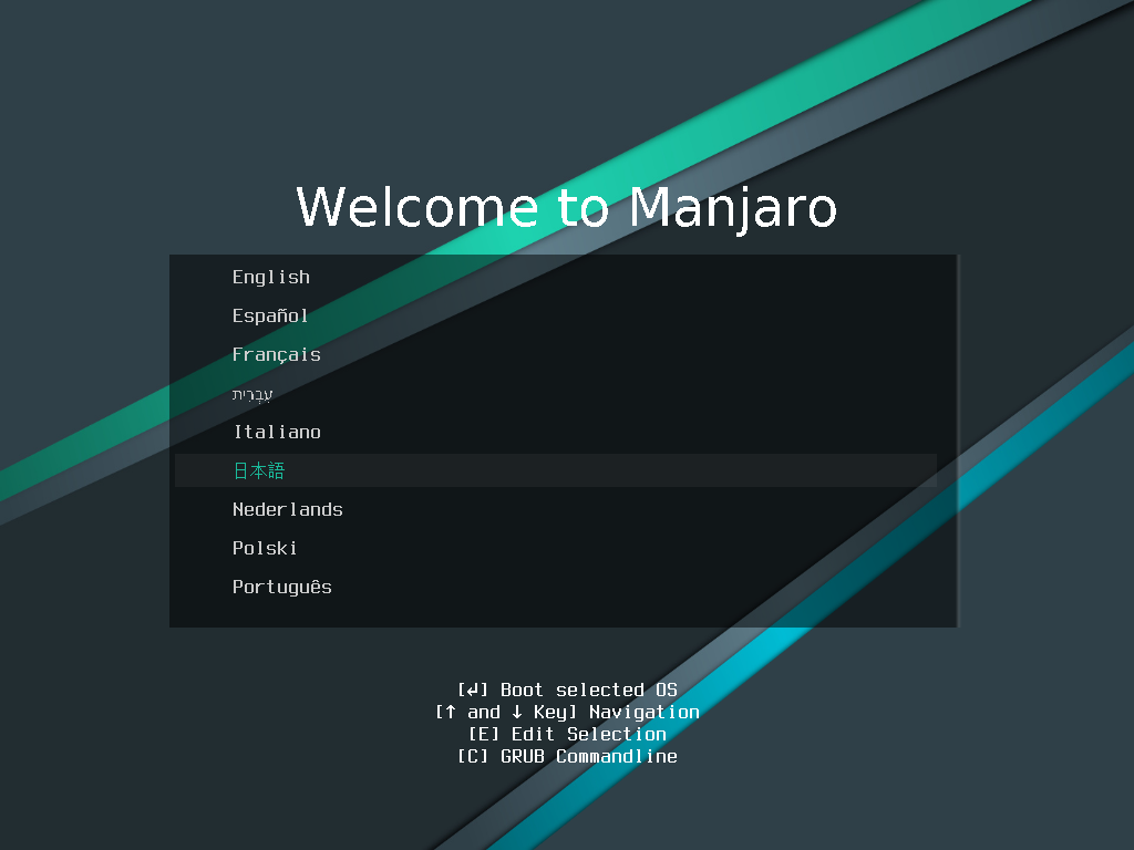 「Manjaro 19.0」-「インストール」「言語」