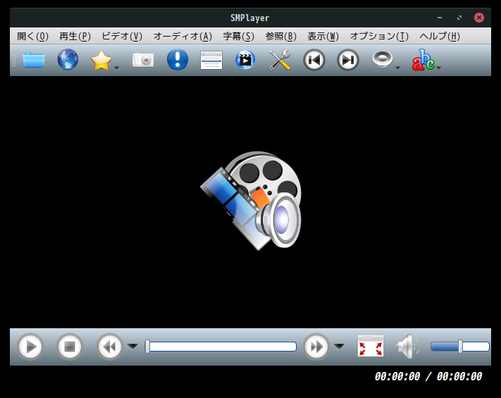 「Manjaro 20.2 GNOME」-「SMPlayer」「起動直後」