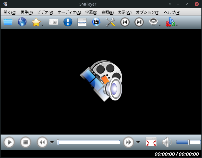「Manjaro 21.0 XFCE」-「SMPlayer」「起動直後」