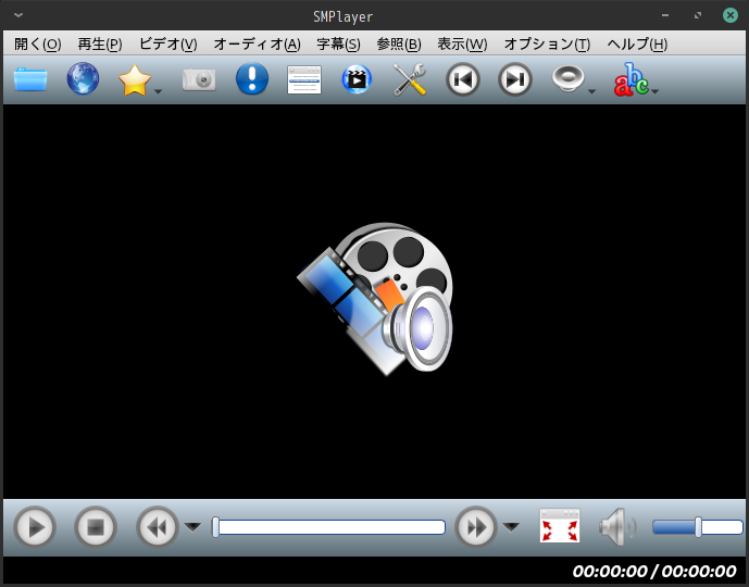 「Manjaro 21.0 Cinnamon」-「SMPlayer」「起動直後」