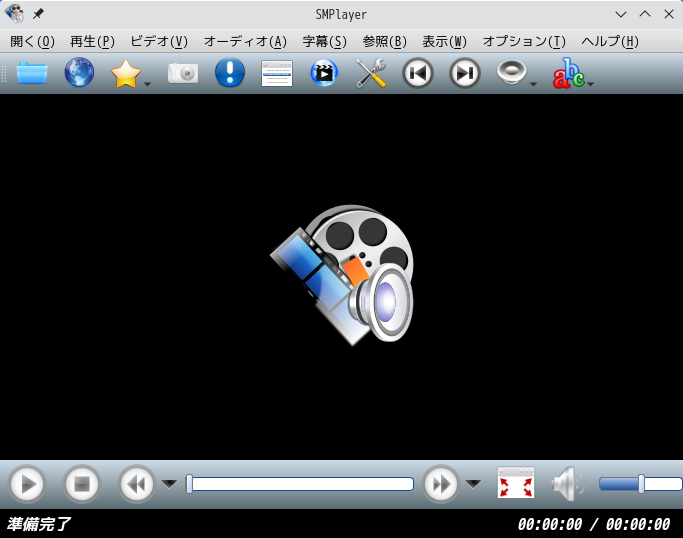 「Manjaro 21.3 KDE」-「SMPlayer」「起動直後」