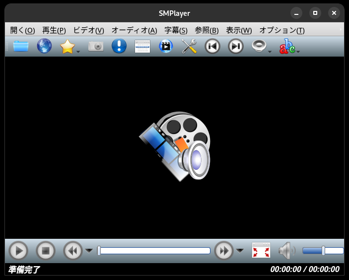「Manjaro 21.3 GNOME」-「SMPlayer」「起動直後」