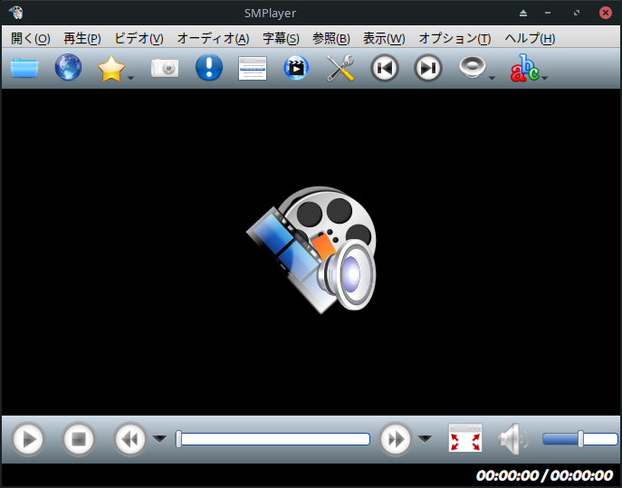 「Manjaro 23.0 XFCE」-「SMPlayer」「起動直後」