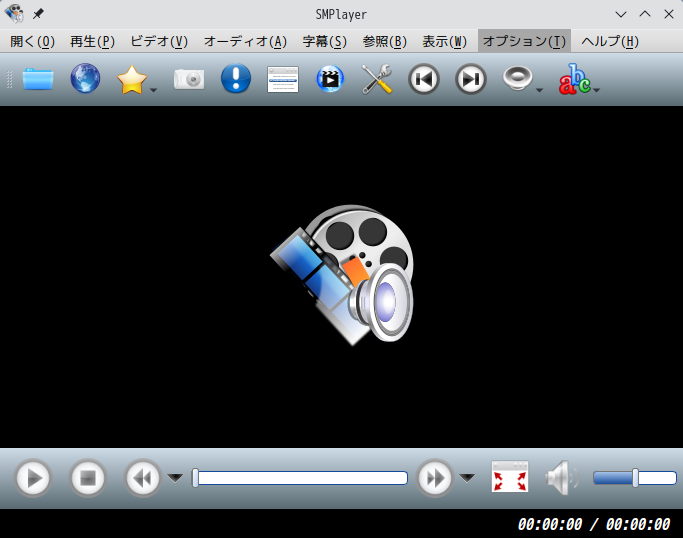 「Manjaro 23.0 KDE」-「SMPlayer」「起動直後」