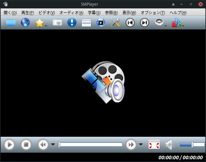 「Manjaro 24.0 XFCE」-「SMPlayer」「起動直後」