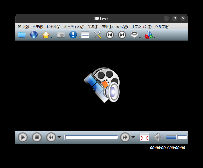 「Manjaro 24.0 GNOME」-「SMPlayer」「起動直後」