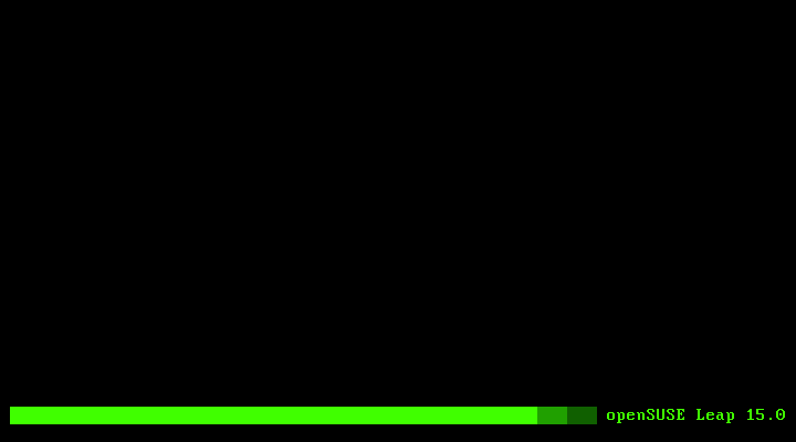 「openSUSE 15.0」-「インストール」「起動中」