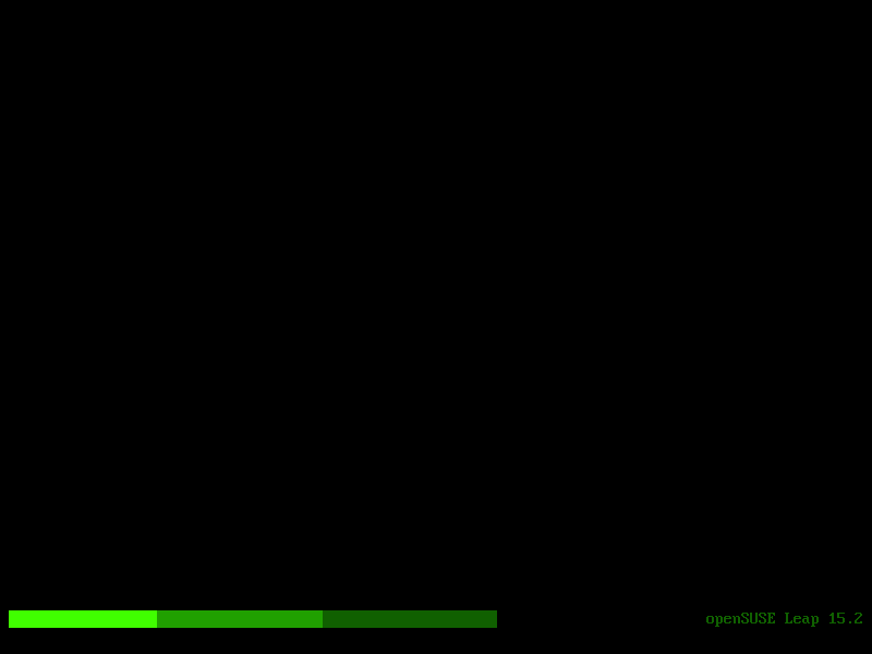 「openSUSE 15.2」-「インストール」「起動中」