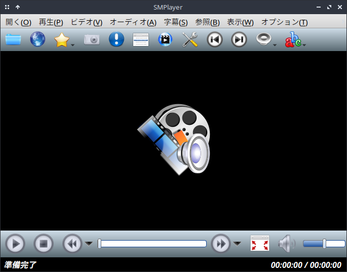 「ArcoLinux 22.03.07 Openbox」-「SMPlayer」「起動直後」