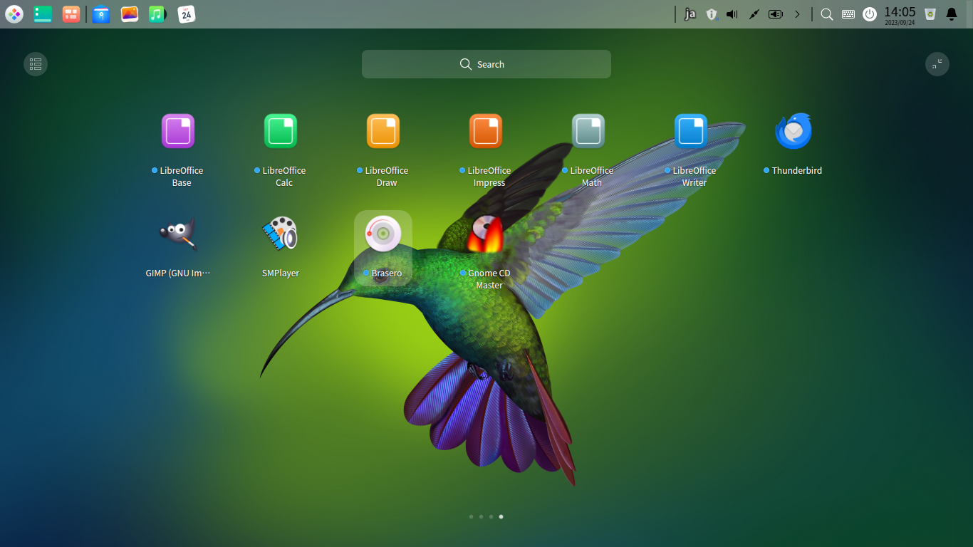 「ArcoLinux 23.09.03 deepin」-「スタート」→ 「Brasero」