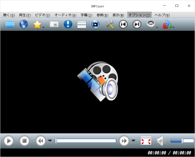 「EndeavourOS 2021.02.03」-「SMPlayer」「起動直後」
