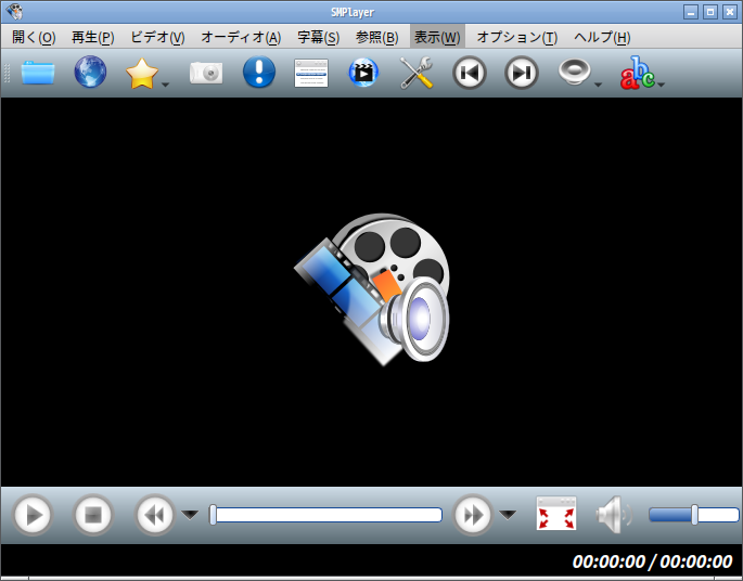 「EndeavourOS 2024.04.20 Openbox」-「SMPlayer」「起動直後」