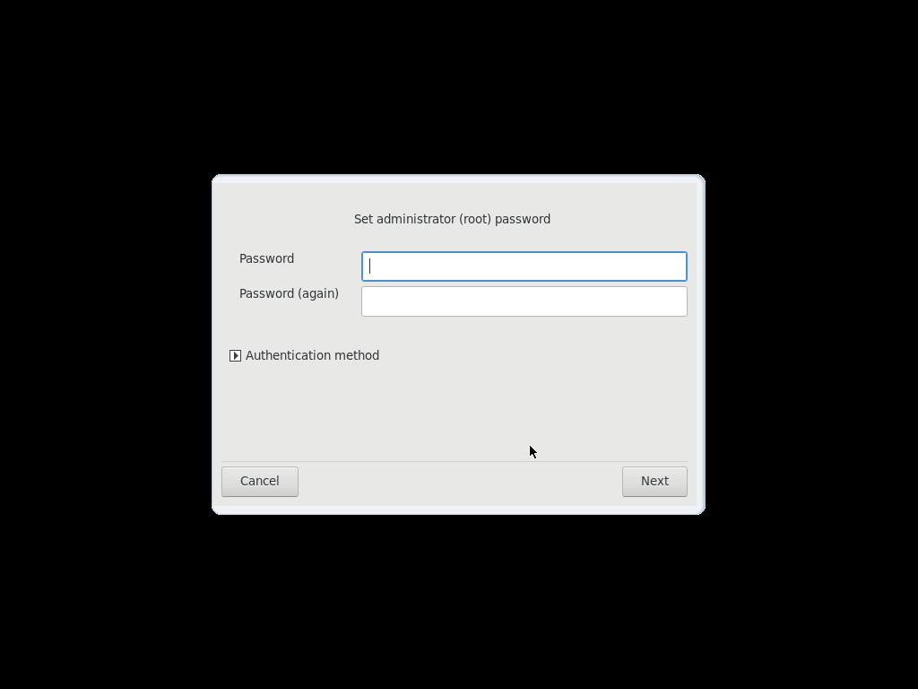 PCLinuxOS - 2018.06 - MATE - インストール - root パスワード設定