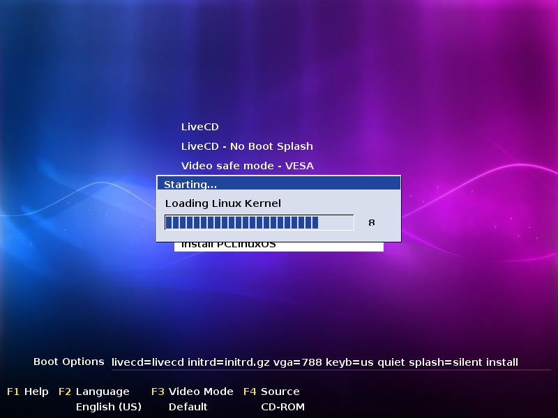 PCLinuxOS - 201903 - MATE - インストール - kernel boot