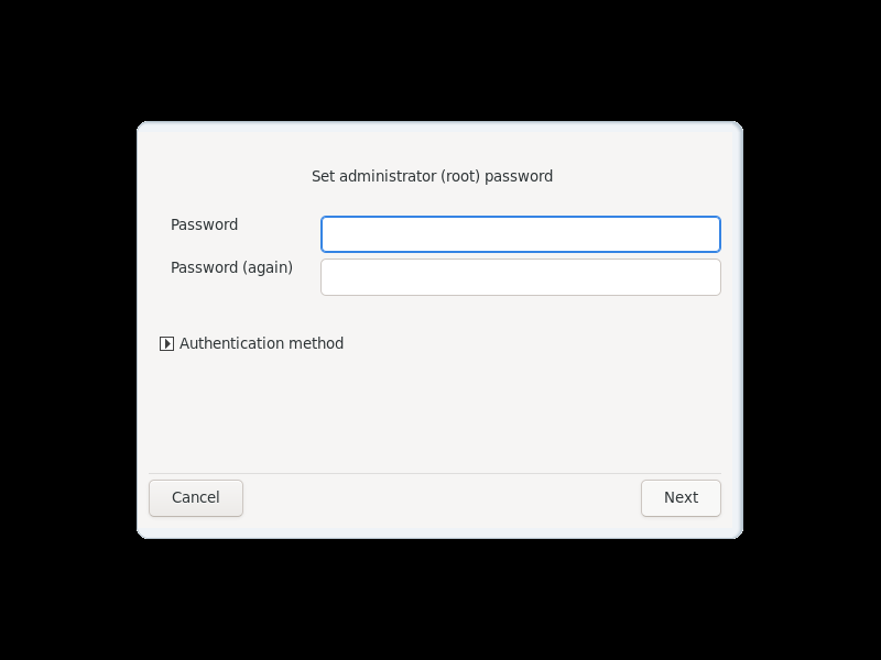 「PCLinuxOS - 201906」「インストール」-「再起動後の設定」-「root パスワード」