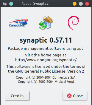「PCLinuxOS 201909 KDE Darkstar」-「Synaptic」「バージョン情報」